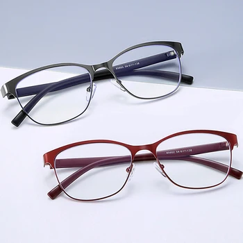 Novo Olho de Gato Óculos de Leitura Homens Mulheres de Negócio de Alta Qualidade Anti Luz Azul Hipermetropia Presbiopia Óculos Óculos vermelho arma de ouro