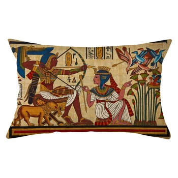 O Egito antigo Personagem de Capa de Almofada de Poliéster Faraós Egípcios Cleópatra Ramsés II fronha Casa Sofá do Carro Decorativa