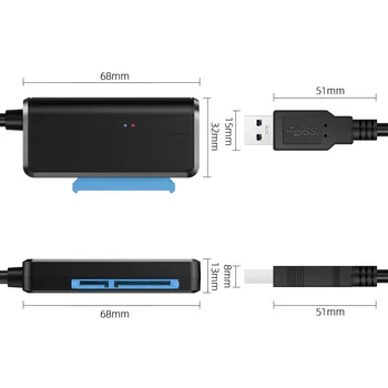 USB 3.0, SATA 3 Cabo Sata Para USB Adaptador de Suporte de 2,5 ou 3,5 