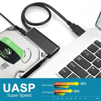 USB 3.0, SATA 3 Cabo Sata Para USB Adaptador de Suporte de 2,5 ou 3,5 