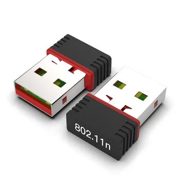 Mini 150M de Wifi USB Adaptador Receptor Placa de Rede de 150mbps Mini-Usb sem Fio Wi-Fi Dongle Para PC RTL8188FTV MT7601 Chip