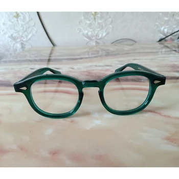 Verde Johnny Depp Óculos de Leitura homem, Mulher Acetato de Retro Presbiopia Dioptria +1.0 +1.5 +2.0 +2.5 +3.0 +3.5 +4.0 feito à mão caixa de