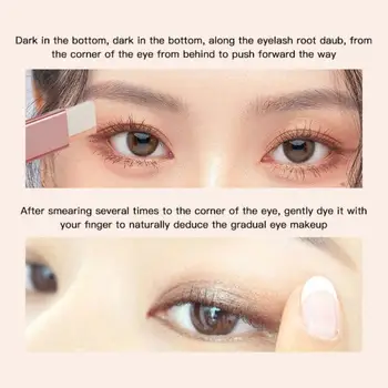 Gradiente de Duas cores de Sombra de Olho Vara de Longa Duração Eyeshadow Palette Waterproof Eye Makeup Cosméticos Fácil De Usar Maquillaje TSLM1