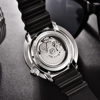 PAGRNE DESIGN dos Homens Relógios Mergulhador 300M Impermeável Esportes Relógio Mecânico, Marca de Topo Sapphire Vidro de Relógio Relógio Masculin