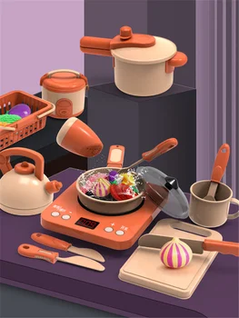 Jogar a casa de brinquedo de cozinha conjunto completo de bebê de 1 Menina Cozinhar menino de 3 menino simulação utensílios de cozinha