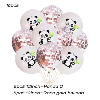 Panda Tema De Festa De Chá De Bebê De Suprimentos Panda Balões De Desenhos Animados Do Panda Impresso De Látex Balão De Festa De Aniversário, Decorações De Crianças