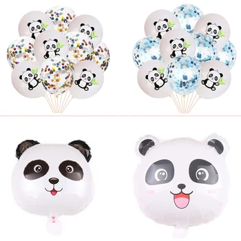 Panda Tema De Festa De Chá De Bebê De Suprimentos Panda Balões De Desenhos Animados Do Panda Impresso De Látex Balão De Festa De Aniversário, Decorações De Crianças