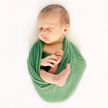 Bebê Envoltório Premium Malha Envolve Recém-nascido Fotografia Adereços para Menino ou Menina Photoshoot Unisex Receber Cobertores de Bebê Swaddle Envoltório