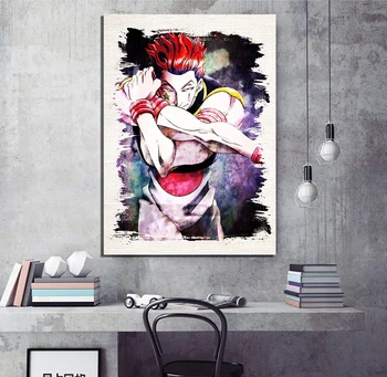 1 Painel de Anime Hunter x Hunter Hisoka Cartazes de Impressão de Lona Pinturas Decorativas, Arte de Parede Decoração Quarto Fotos de Acessórios
