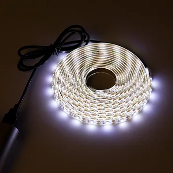 Tira de LED USB 5V Cabo de Fita LED de lâmpada SMD5050 0,5 m 1m 2m 3m 4m 5m de Natal Flexível led Faixa de Luz de TV Iluminação de Fundo
