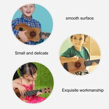 1pc em Madeira Cavaquinho Iniciante Instrumento Acústico Brinquedo infantil Cavaquinho Violão Instrumento Musical Para o Acionador de partida (Cores Sortidas)