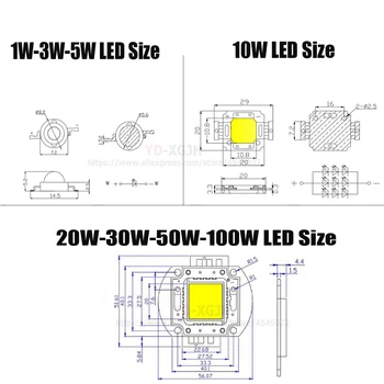 IR 760-770Nm LED de Alta Potência da Microplaqueta 3W 5W 10W 20W 30W 50W, 100W Infravermelho Emissor de Luz da Lâmpada do Grânulo da ESPIGA 3 5 10 20 30 50 100 W Watt