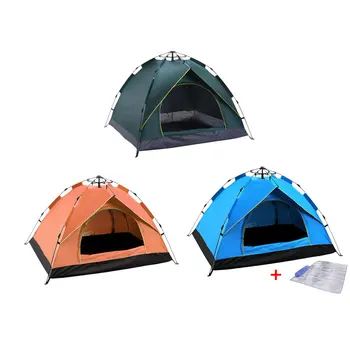 Exterior Barraca De Camping 2-3-4 Pessoas Automática Tenda + À Prova De Umidade Almofada De Vento Impermeável Resistente À Barraca De Camping