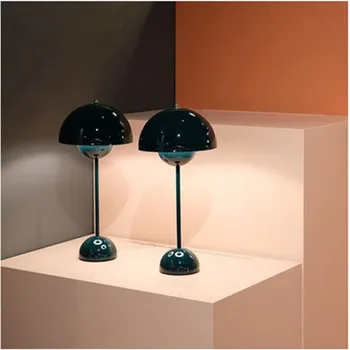 Designer dinamarquês lâmpada de mesa nórdicos pós-moderno estudo bancada de trabalho criativo botão de flor de menina quarto de cabeceira da lâmpada