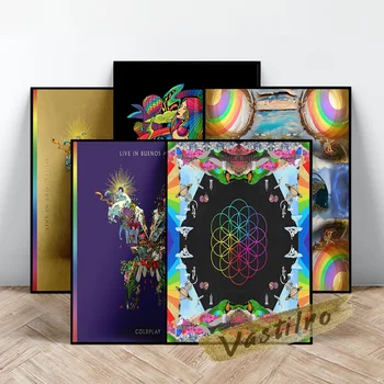 Coldplay Capa Do Álbum Cartaz, Uma Cabeça Cheia De Sonhos Documentário Musical Parede A Imagem, Banda De Rock Alternativo Arte De Parede, Ventiladores De Presente
