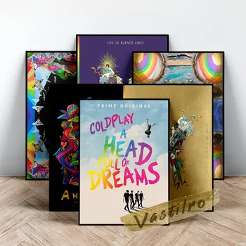Coldplay Capa Do Álbum Cartaz, Uma Cabeça Cheia De Sonhos Documentário Musical Parede A Imagem, Banda De Rock Alternativo Arte De Parede, Ventiladores De Presente