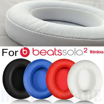 2PCS de Substituição almofadas de amortecimento para Beats Solo 2.0 3.0 sem Fio compatíveis com Bluetooth, Fone de ouvido Caso de Capa Mole