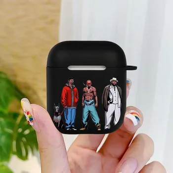 Rapper Tupac 2Pac Makaveli Case Para Apple airpods Casos 1 2 Claras Para o Airpod Pro Soft Case no Fone de ouvido Acessórios Fundas Coque