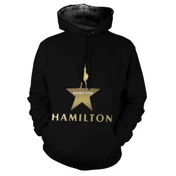 Hamilton Musical para Crianças Capuz Musical da Broadway com a Estrela de Ouro Suéter com Capuz Meninos / Meninas de Outono Inverno mesmo hoodie
