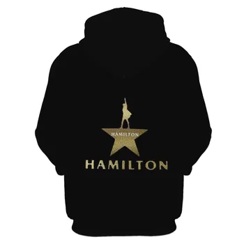 Hamilton Musical para Crianças Capuz Musical da Broadway com a Estrela de Ouro Suéter com Capuz Meninos / Meninas de Outono Inverno mesmo hoodie