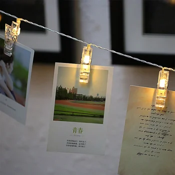 LED Luzes de corda de 1,5 m./3 m/4,5 m de Fotos do Clipe de Fadas Luzes ao ar livre DIODO emissor de Luz de Seqüência de caracteres de Natal, Festa de Casamento, Decoração de Suprimentos