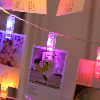 LED Luzes de corda de 1,5 m./3 m/4,5 m de Fotos do Clipe de Fadas Luzes ao ar livre DIODO emissor de Luz de Seqüência de caracteres de Natal, Festa de Casamento, Decoração de Suprimentos