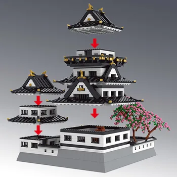 MOLDE REI 22006 Mundial da Arquitectura estilo do Técnico Castelo de Himeji Modelo de conjuntos de Montagem de blocos de Construção de Tijolos Garoto 3086pcs Brinquedos de DIY