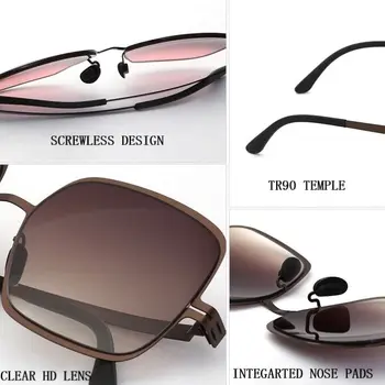 【LPAILON】 Mola de Design de formulário Alemanha TR90 elasticidade moda pequena Praça armação óculos de sol para homens B87