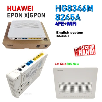 5pcs 10/pcs Muito HG8346M 8245A 4FE +2POTS +wi-Fi EPON GPON XPON Remodelado Huawei ONU FTTH Eng OS Mordem Roteador Fogo para o lar