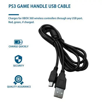 1,8 M Cabo de Carregamento USB Gamepad sem Fio do Carregador Cabo de Dados para PS3 Controlador de Ligar o Computador reproduza e Carregue Sony ONLENY