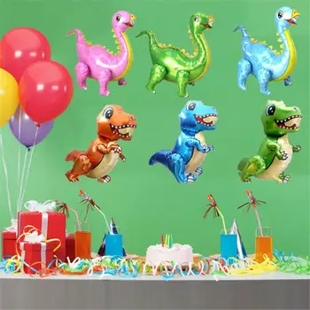 Venda quente 4D Dinossauro Balões Crianças Diversão ao ar livre Brinquedos Inflado Figura Boneca Crianças de Ciências Educativas Festa de Aniversário, Decoração de Quarto