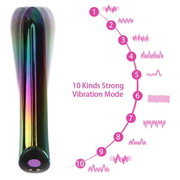 Masturbador feminino Poderoso Bullet Vibrador Vaginal Ponto G 10 Frequência Estimulador Clitoriano Brinquedos Sexuais para as Mulheres