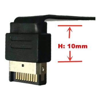 USB 3.1 Tipo C Painel Frontal Cabeçalho Cabo de Extensão,E o Tipo de USB 3.1 Tipo C Cabo,Interno Adaptador de Cabo,com Painel(50cm)