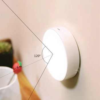 1pc Sensor de Movimento LEVOU Luz Noturna USB Recarregável de Parede do Quarto Escadas Armário Roupeiro Corpo de Indução Lâmpadas