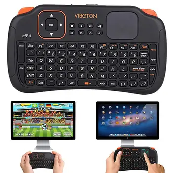 Sem fios de 2,4 G de Jogos Teclado Ar Mouse Com o Teclado sem Fios Touchpad de Mão Obra Para PC Smart TV de Controle Remoto do PC Tablet