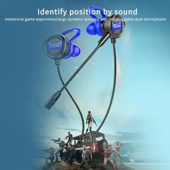 G31 Controle de Fio de Jogos de Fone de ouvido 3,5 milímetros de Interface de E-Sports, Com Microfone do Fone de ouvido de Redução de Ruído Portáteis de 360 Graus de Ajuste
