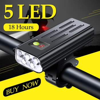 3000LM 5T6 DIODO emissor de Luz de Moto Frontal USB Recarregável Lanterna à prova d'água Para a Luz de Bicicleta de Ciclismo Luz Traseira de BTT do Farol