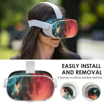 PVC VR Óculos de Adesivo Anti-risco Protetora Decalque da Tampa Para Oculus Quest 2 VR Fone de ouvido Acessórios
