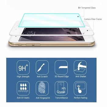 3D Curvas de Fibra de Carbono Borda Suave, Temperado de Vidro Para o iPhone 6, Mais Completa Cobertura Telefone Protetor de Tela do Filme Para o iPhone 6s Mais 5.5