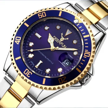 2018 novo Veado Divertido relógios de homens de marcas de luxo militar de relógios de homens de aço banda de relógios de pulso de moda esporte impermeável relógio masculino
