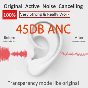 ANC Fones de ouvido Bluetooth sem Fio Fones de ouvido Fones de ouvido Fones de Esportes