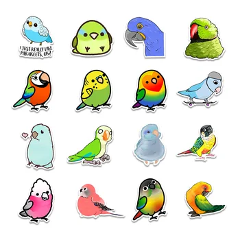 10/30/50PCS Bonito de Pássaros dos desenhos animados Etiqueta Animal Adesivos DIY Motocicleta Skate Mala do Portátil Guitarra Adesivo Decalques Dom Crianças