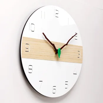 Relógio de parede Estilo Nórdico de Moda Simples, Silencioso, Relógios de Parede para Decoração de Casa Branca Pura, Tipo de Relógio de Parede Quartz Design Moderno Relógios