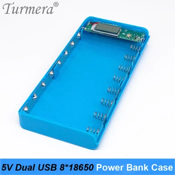 5V USB Duplo 8*18650 Bateria do Banco do Poder da Caixa Carregador de Telefone Celular DIY Shell de Caso Sugerem NCR18650B HG2 18650 Bateria de armazenamento de caso