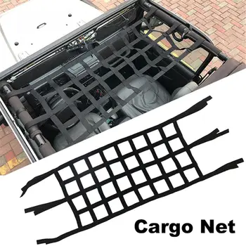 Oxford Tecido do Teto do Carro Rede Soft Net é uma Rede Sombras de Armazenamento Tampa Superior do Carro de Carga Restante Cama Para Jeep Wrangler YJ TJ 147x48cm