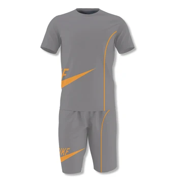 2021 Homens de Terno dos Esportes, T-shirt + Shorts de Treino do Terno de 2 peças de Conjunto Execução de Carta 3D Puro de Impressão de Cor de Manga Curta Sportswear