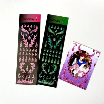 1 Pcs coreano Ins arco-íris Laser Chama Adesivo DIY Scrapbooking Ídolo Cartão Álbum de papel de carta Decorativos Adesivos Kwaii Personalizado