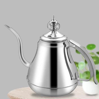 Venda quente De 1,2 L/1.8 L cafeteira de Aço Inoxidável de Longa Boca bule Bule de chá de Leite Ferramenta de Cozinha com máquinas de fazer café para Home Office