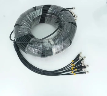 300M 8 núcleos de TPU de Fibra óptica Cabos de ligação impermeável LC SC FC Blindado patch de levar a cabo ao ar livre SM FTTA jumper 8 fibras 5.0 mm