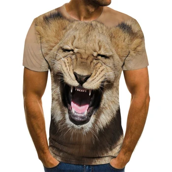 2021 Verão T-Shirt dos Homens Streetwear Engraçado Ovelhas de Manga Curta T-Shirt Tops Animal, masculina Casual de Impressão 3D do Vestuário